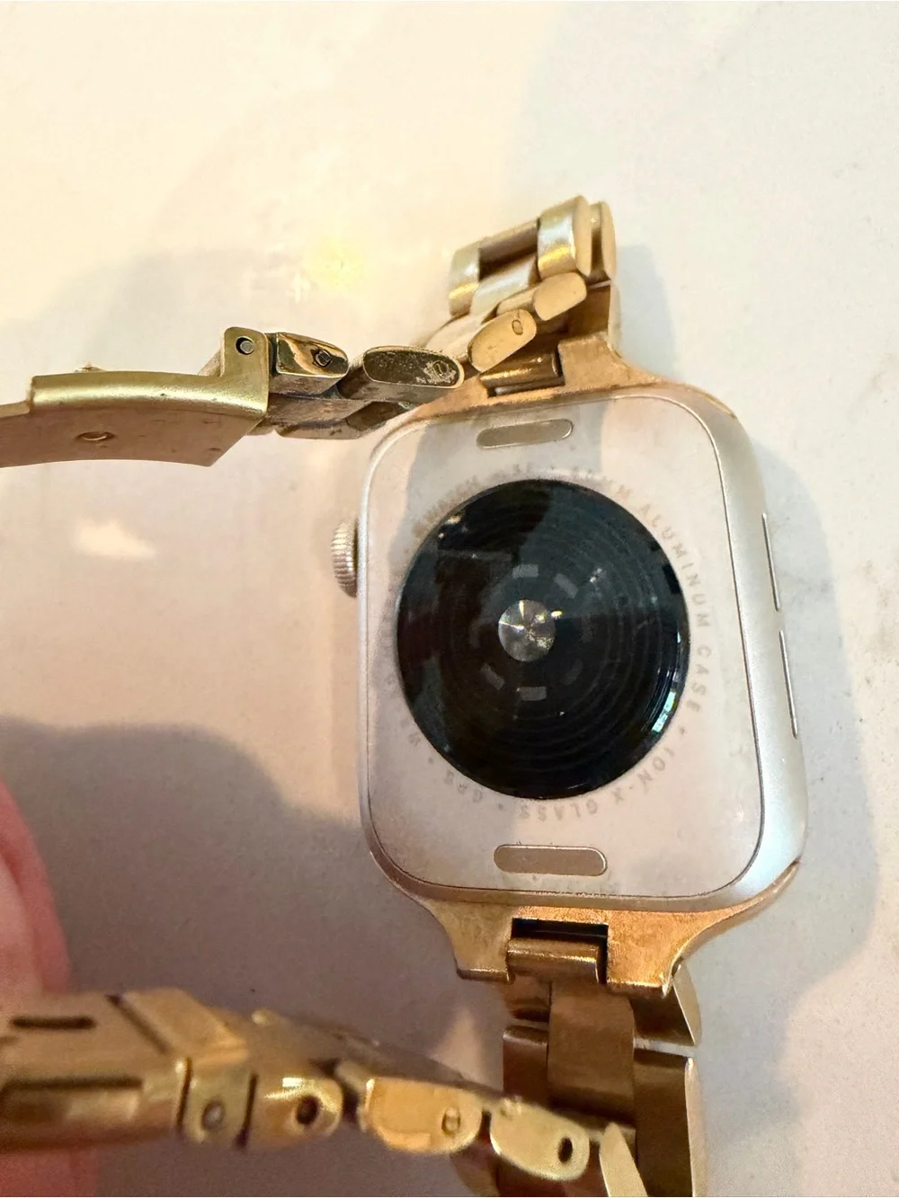 Apple Watch in Gold with Gold Metal Link Band